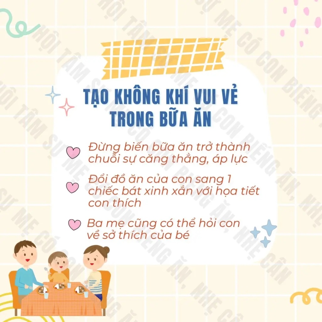 Cân nhắc, điều chỉnh lịch sinh hoạt sao cho phù hợp với bữa ăn của con