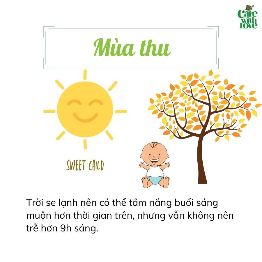 Thời gian để bé tắm nắng 