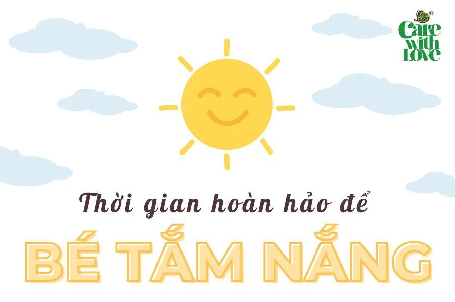 Thời gian để bé tắm nắng 