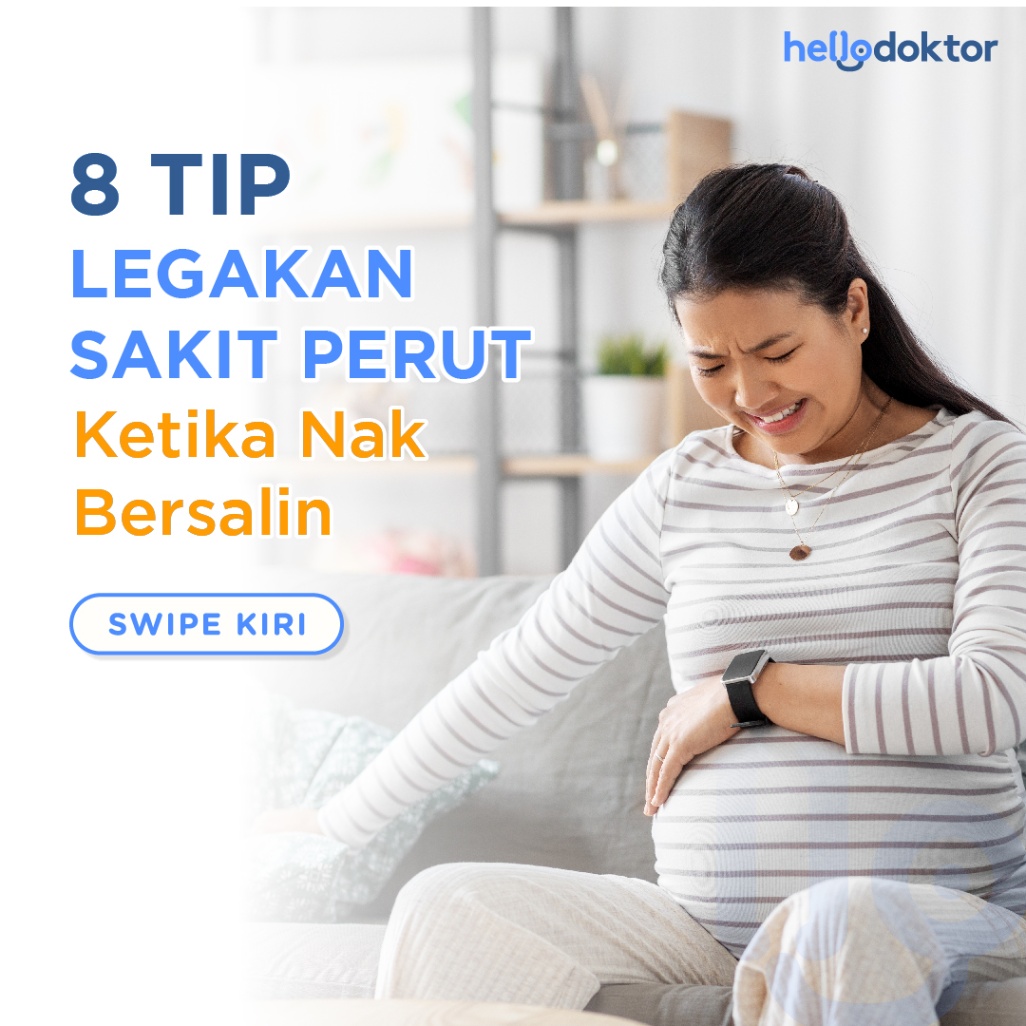 Tip legakan sakit perut ketika nak bersalin