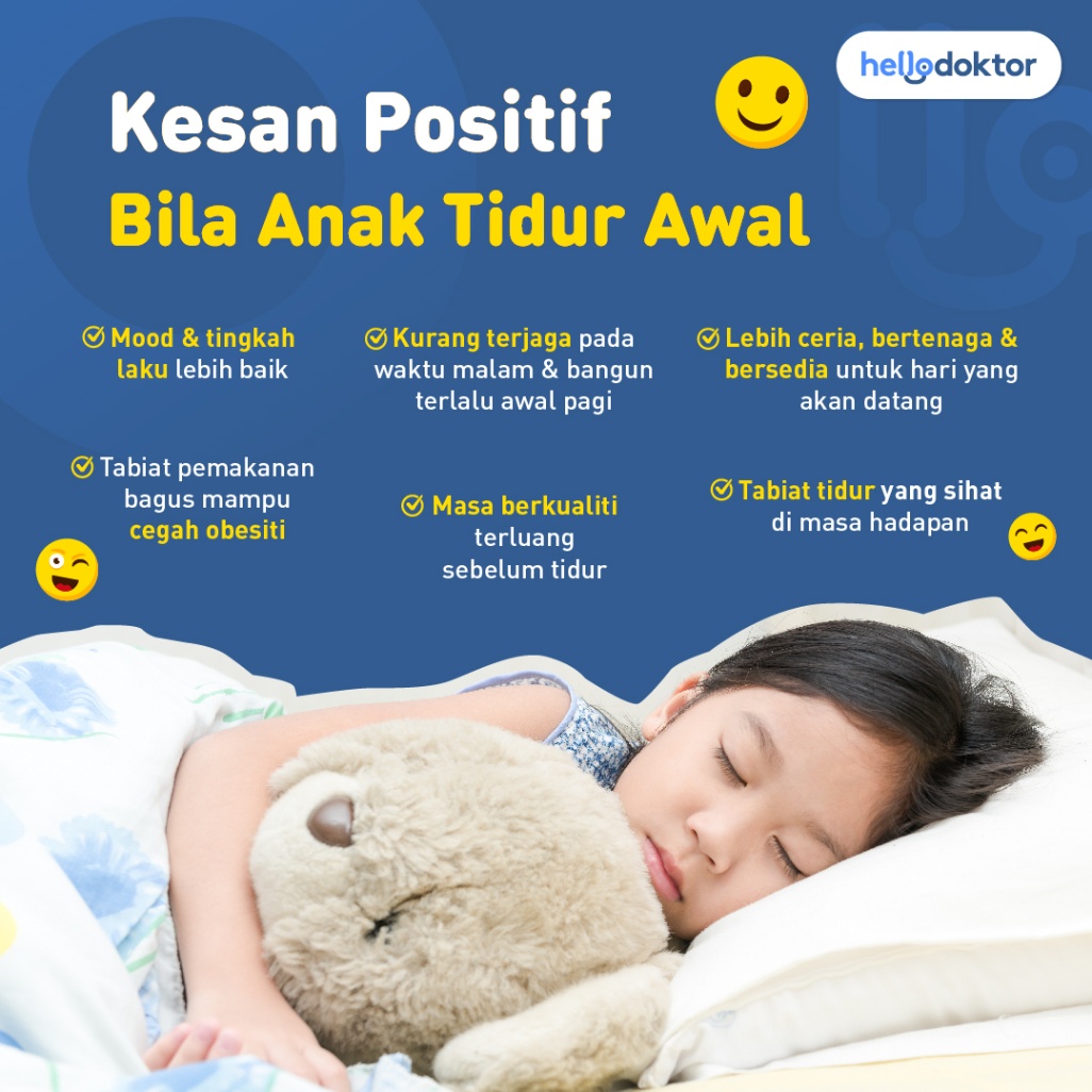 Kesan positif bila anak tidur awal