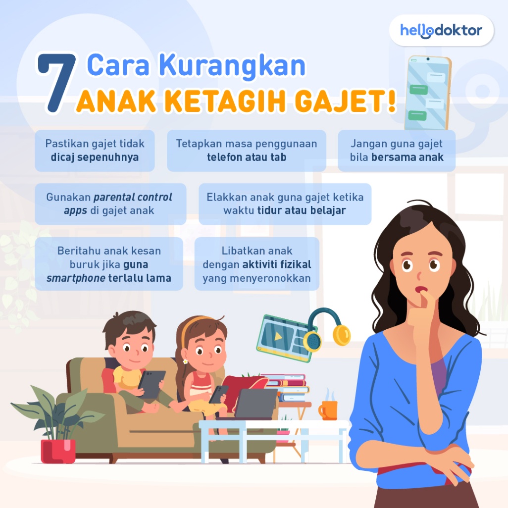 Cara kurangkan anak ketagih gajet