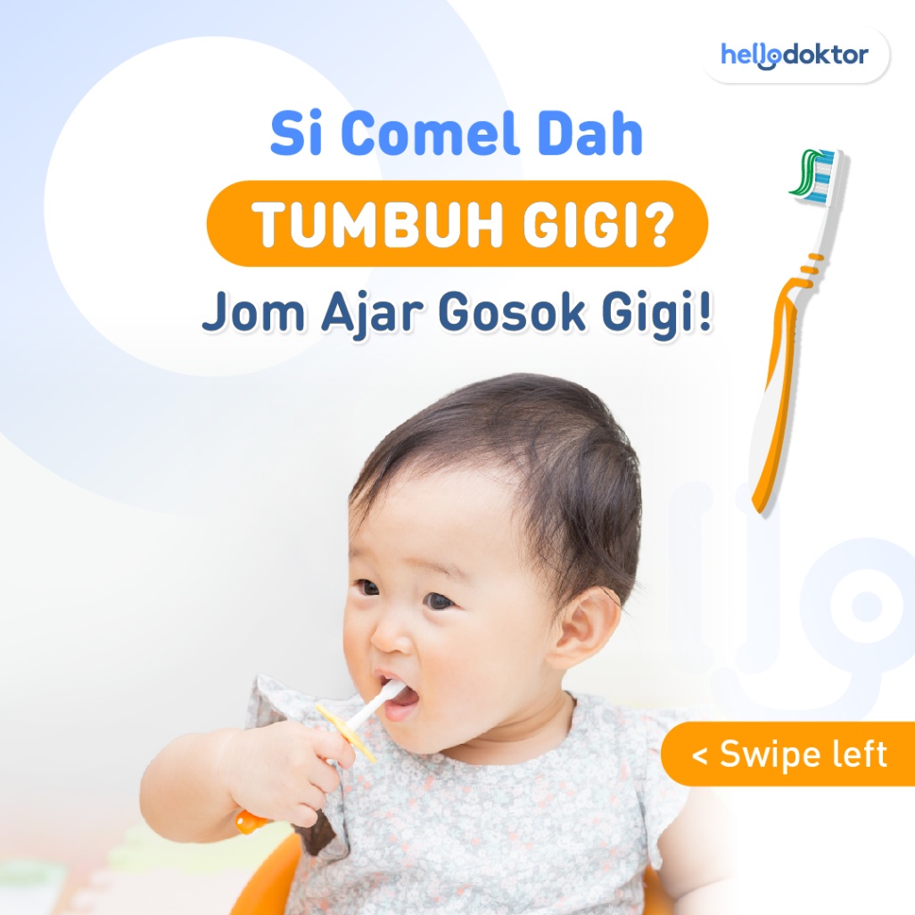 Ajar si comel anda gosok gigi