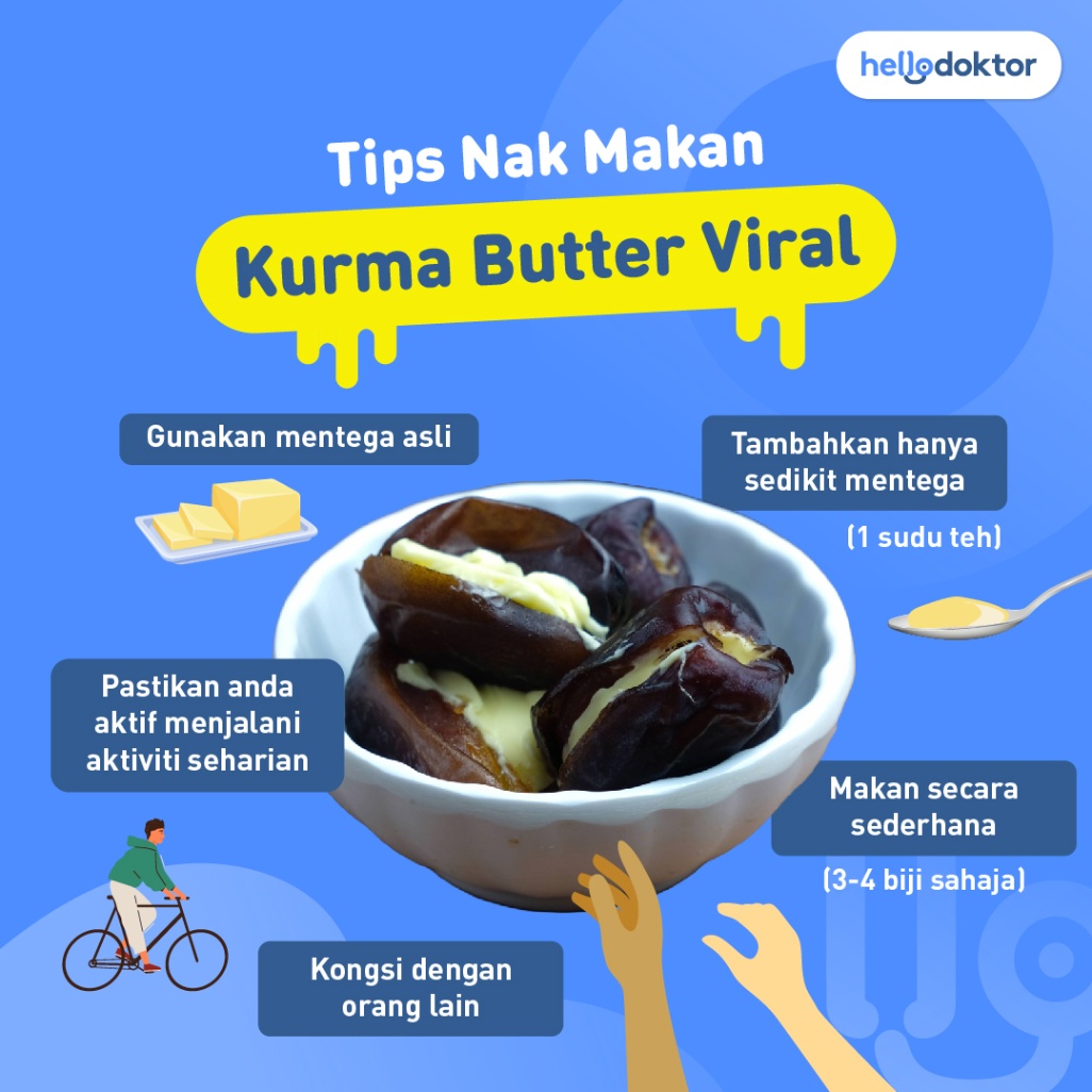 Tips nak makan kurma butter viral
