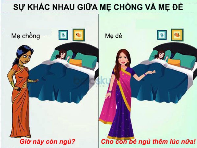 Sự khác nhau giữa mẹ chồng và mẹ đẻ