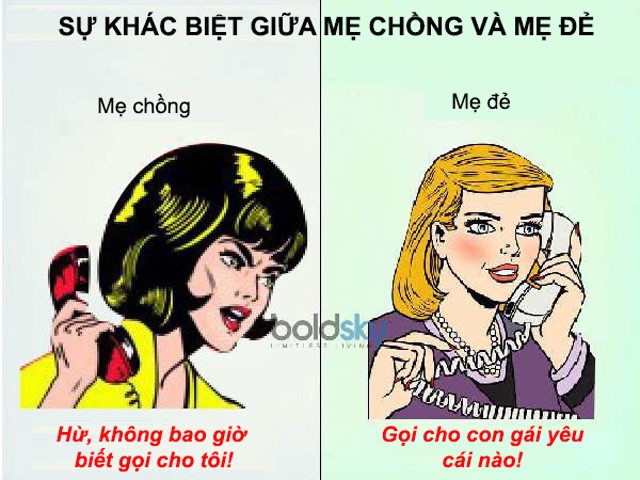 Sự khác nhau giữa mẹ chồng và mẹ đẻ