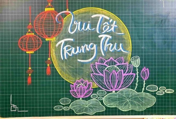 Ý tưởng trang trí bảng Trung thu độc đáo, sáng tạo