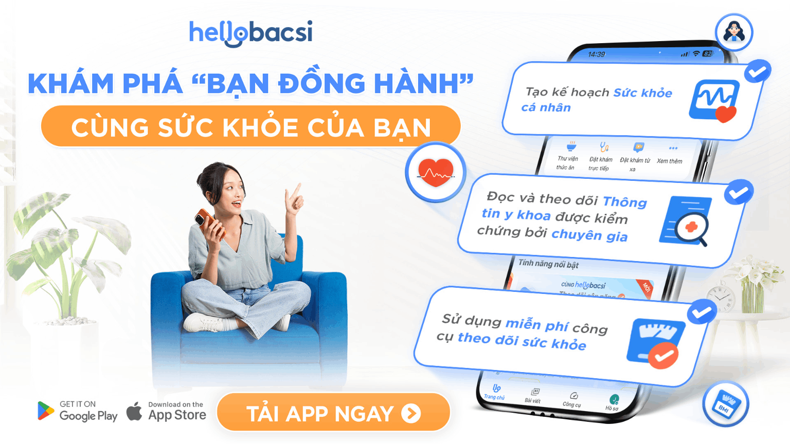 ỨNG DỤNG HELLO BACSI PHỤC VỤ HƠN 42 TRIỆU NGƯỜI DÙNG VIỆT NAM 