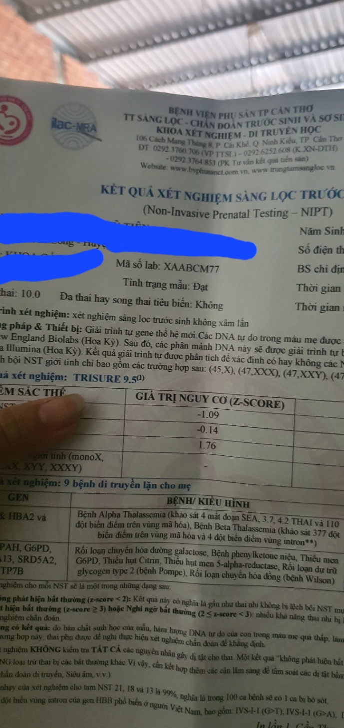 Các mẹ có biết cách đọc kết quả Nipt biết trai hay gái không ạ?