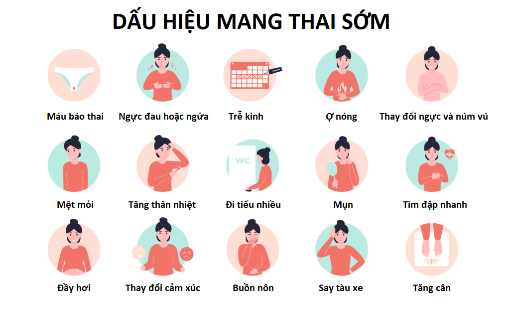 Mang thai tuần đầu có dấu hiệu gì  