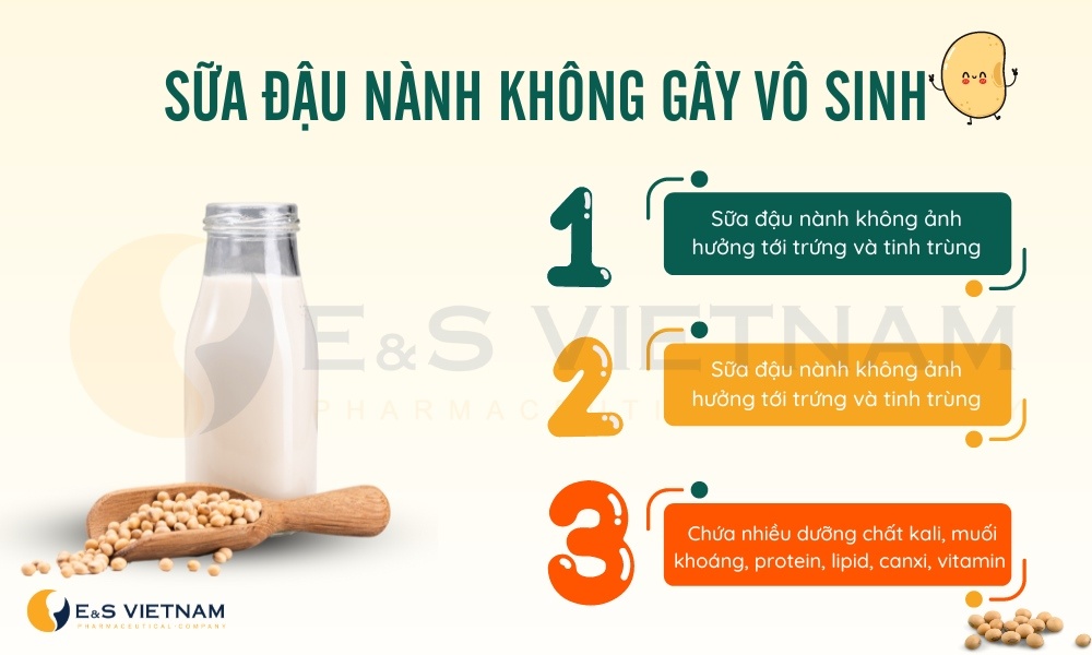 Uống sữa đậu nành có vô sinh ở nữ không