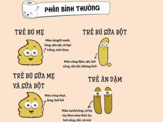 Phân em bé sơ sinh như thế nào là bình thường?