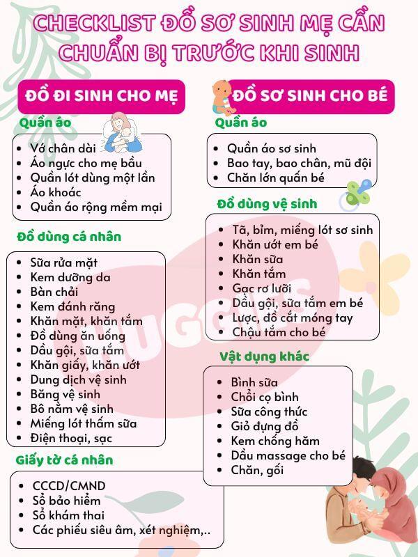 Danh sách đồ sơ sinh cần chuẩn bị cho bé đầy đủ và tiết kiệm nhất